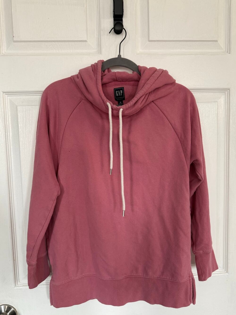 GAP Maternity Nursing Hoodie Dusty Rose Pink Sweatshirt Side Zip Size M